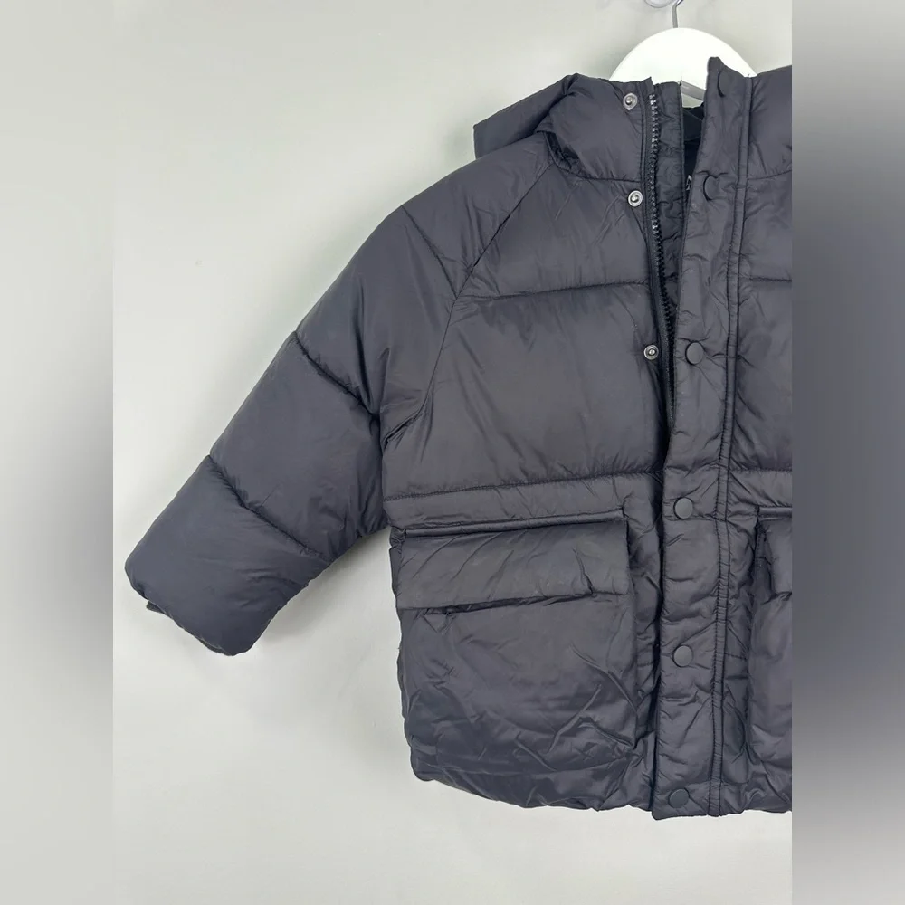 Zara Kids Toddler Black Puffer Winter Zip Coat Size 4-5 years‎